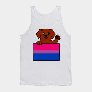 Love is Love Puppy - Red - Bi Pride Flag Tank Top